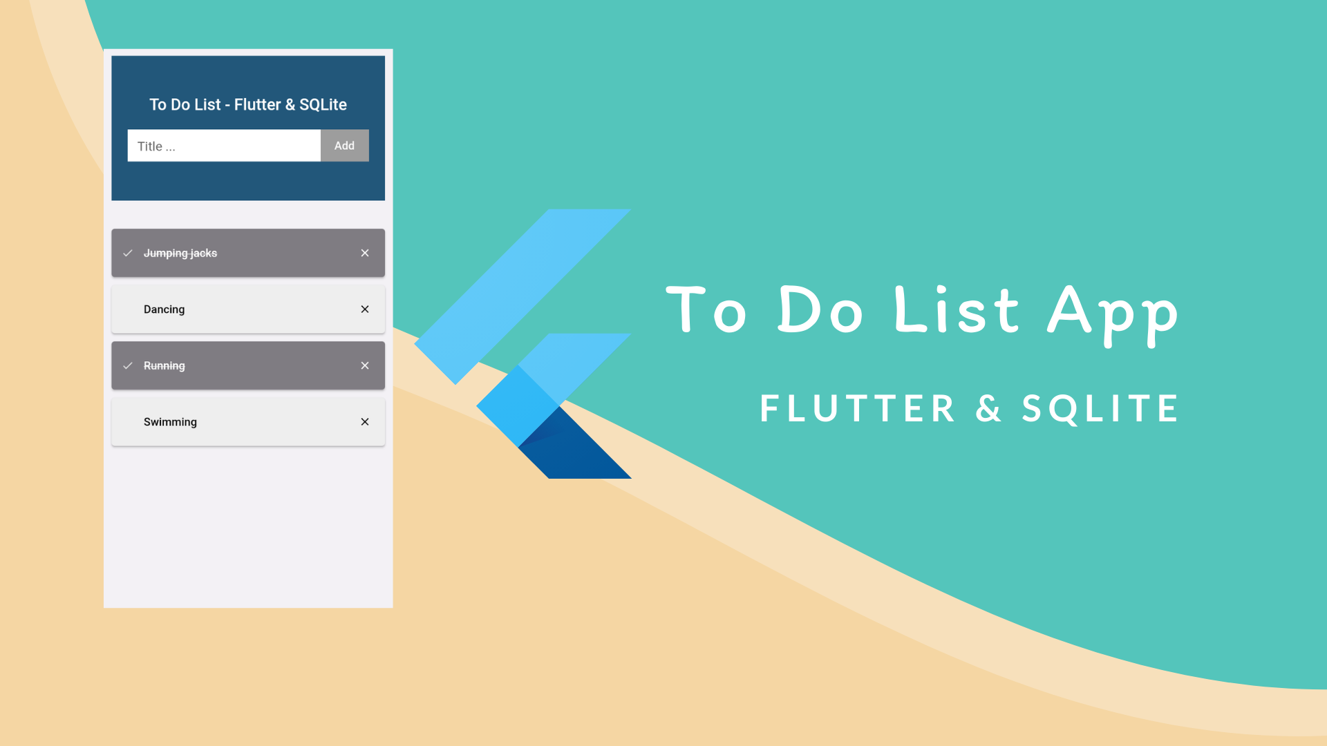 Sử dụng Flutter, cơ sở dữ liệu SQLite tạo ứng dụng To Do List